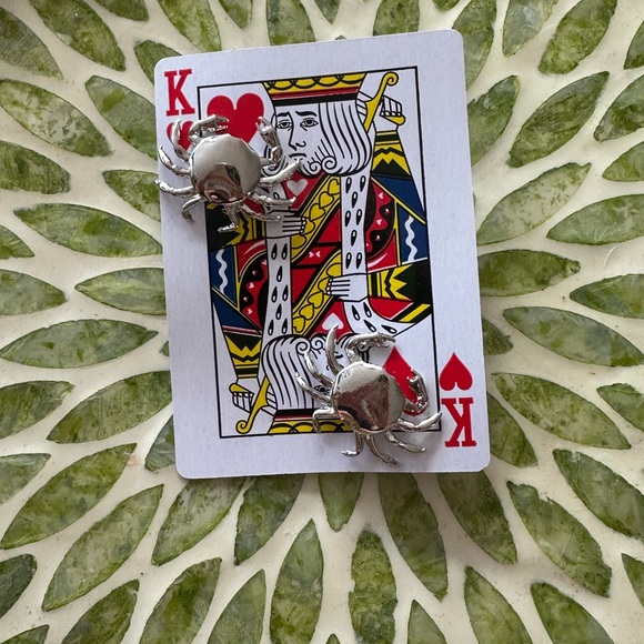 Silver Crab Earrings - Picture 17 of 17